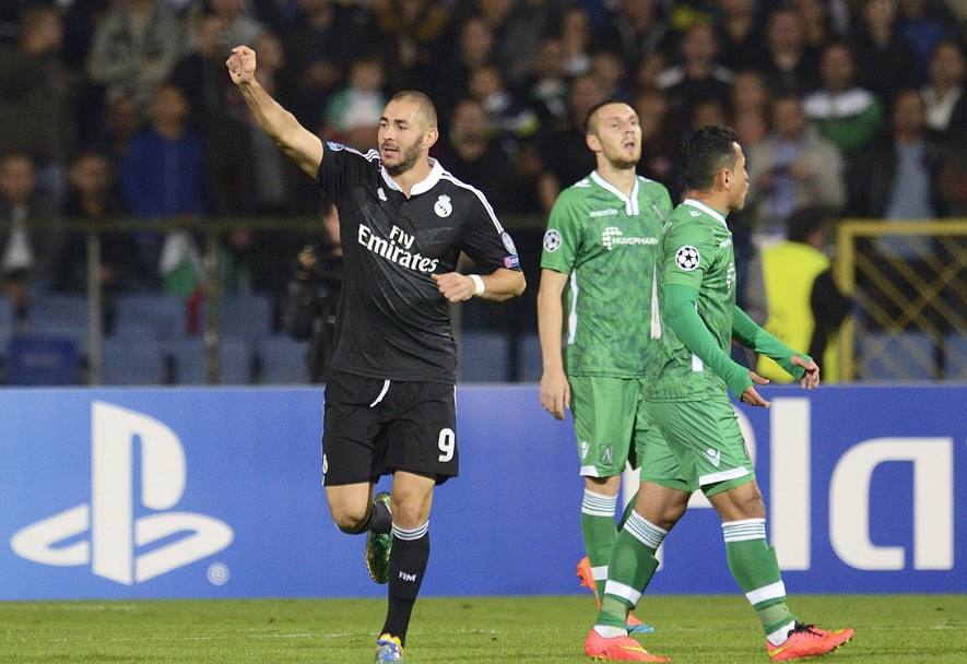 Benzema regala i 3 punti al Real. Ma che fatica col Ludogorets! Epa